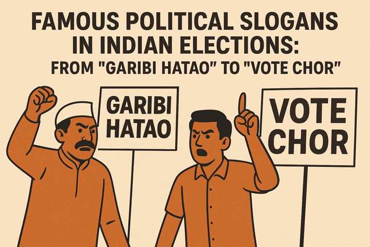 Famous slogan from Garibi hato to vote chor